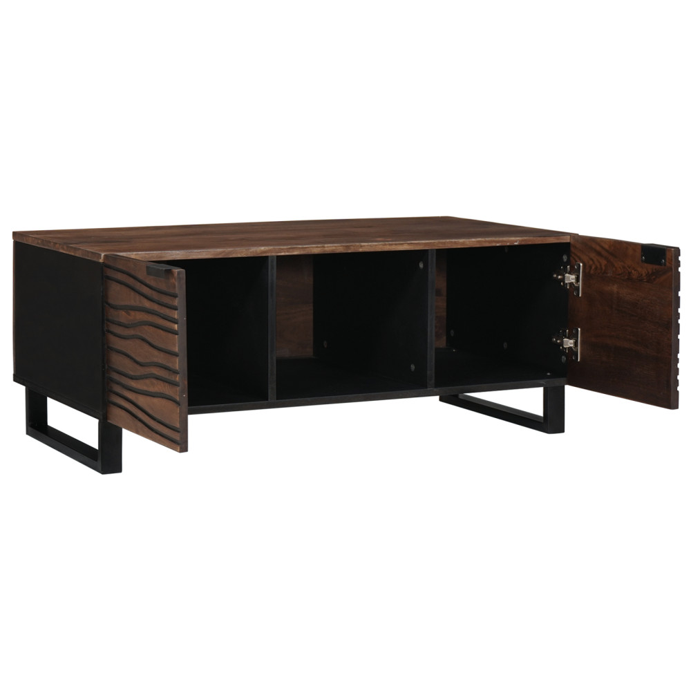 Produktbild för Kaffeebord Valnöt 100 x 54 x 40 cm Konstruerat trä