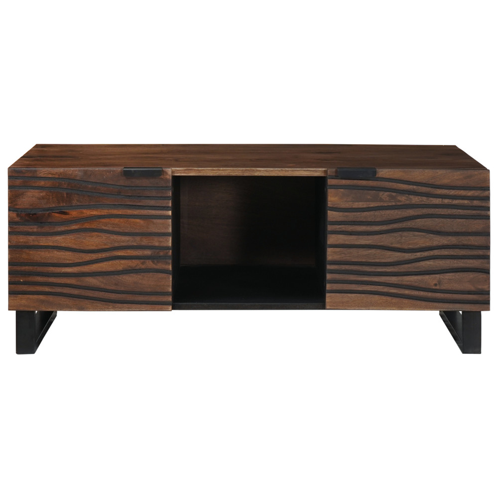 Produktbild för Kaffeebord Valnöt 100 x 54 x 40 cm Konstruerat trä
