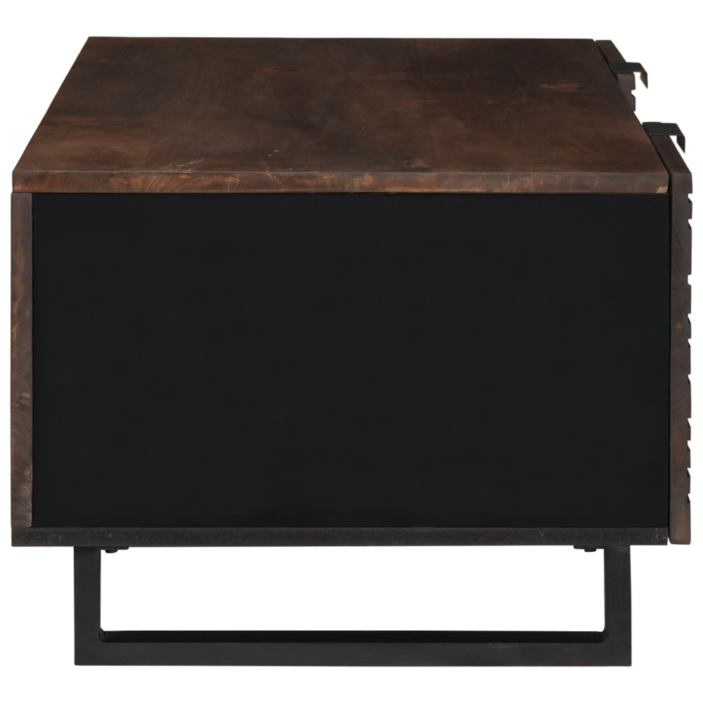 Produktbild för Kaffeebord Valnöt 100 x 54 x 40 cm Konstruerat trä