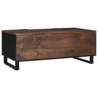 Produktbild för Kaffeebord Valnöt 100 x 54 x 40 cm Konstruerat trä
