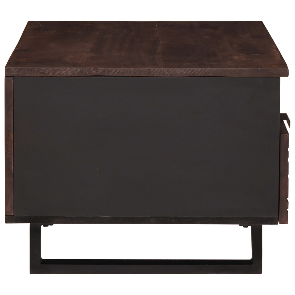 Produktbild för Kaffeebord Valnöt 80 x 54 x 40 cm Konstruerat trä