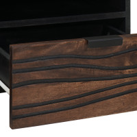 Produktbild för Kaffeebord Valnöt 80 x 54 x 40 cm Konstruerat trä