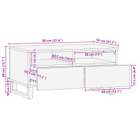 Produktbild för Kaffeebord Valnöt 80 x 54 x 40 cm Konstruerat trä