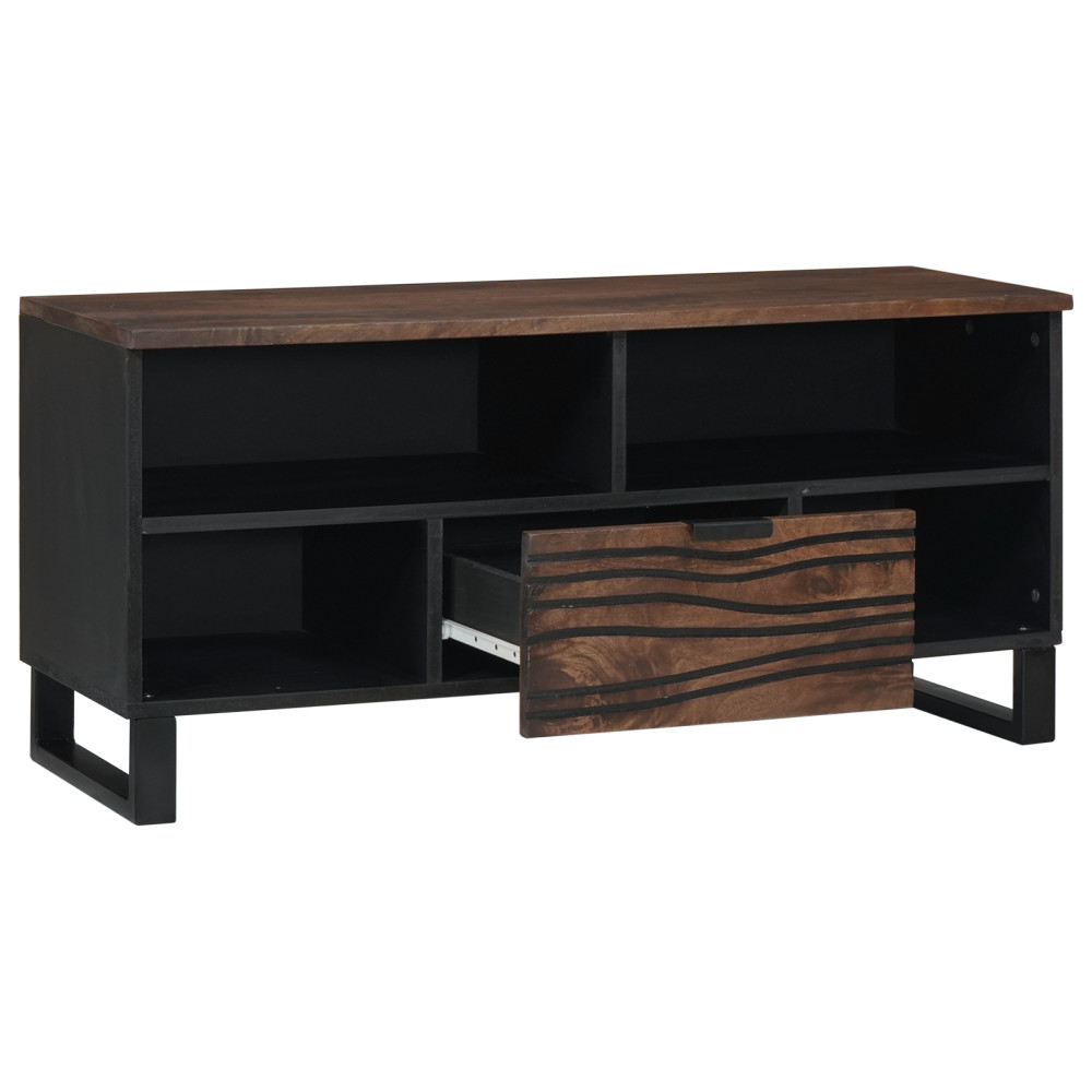 Produktbild för TV Enheter med låda Valnöt 105 x 33 x 46 cm Konstruerat trä