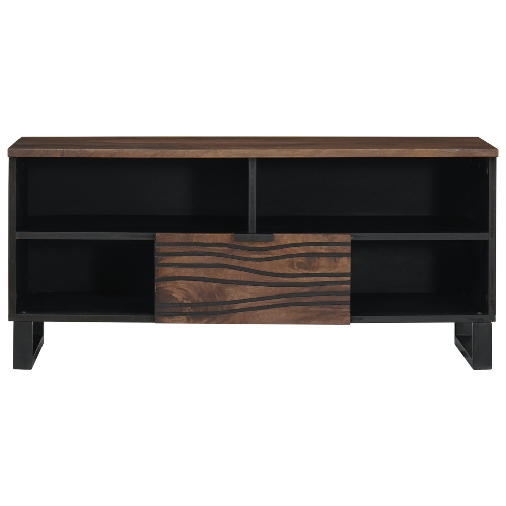 Produktbild för TV Enheter med låda Valnöt 105 x 33 x 46 cm Konstruerat trä