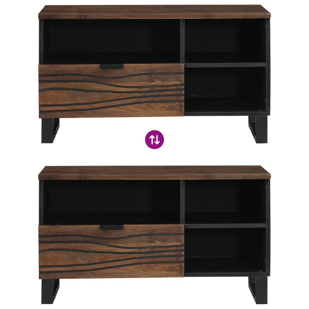 Produktbild för TV Enheter med låda Valnöt 80 x 33 x 46 cm Konstruerat trä