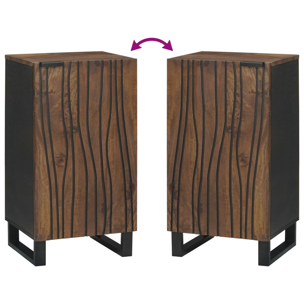 Produktbild för Skåp Brun 40 x 33 x 75 cm massivt mangoträ
