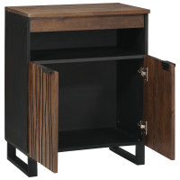 Produktbild för Sideboard med låda Brun 60 x 33 x 75 cm massivt mangoträ
