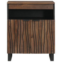 Produktbild för Sideboard med låda Brun 60 x 33 x 75 cm massivt mangoträ