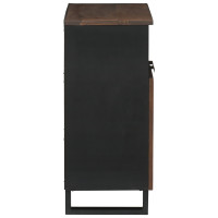 Produktbild för Sideboard med låda Brun 60 x 33 x 75 cm massivt mangoträ