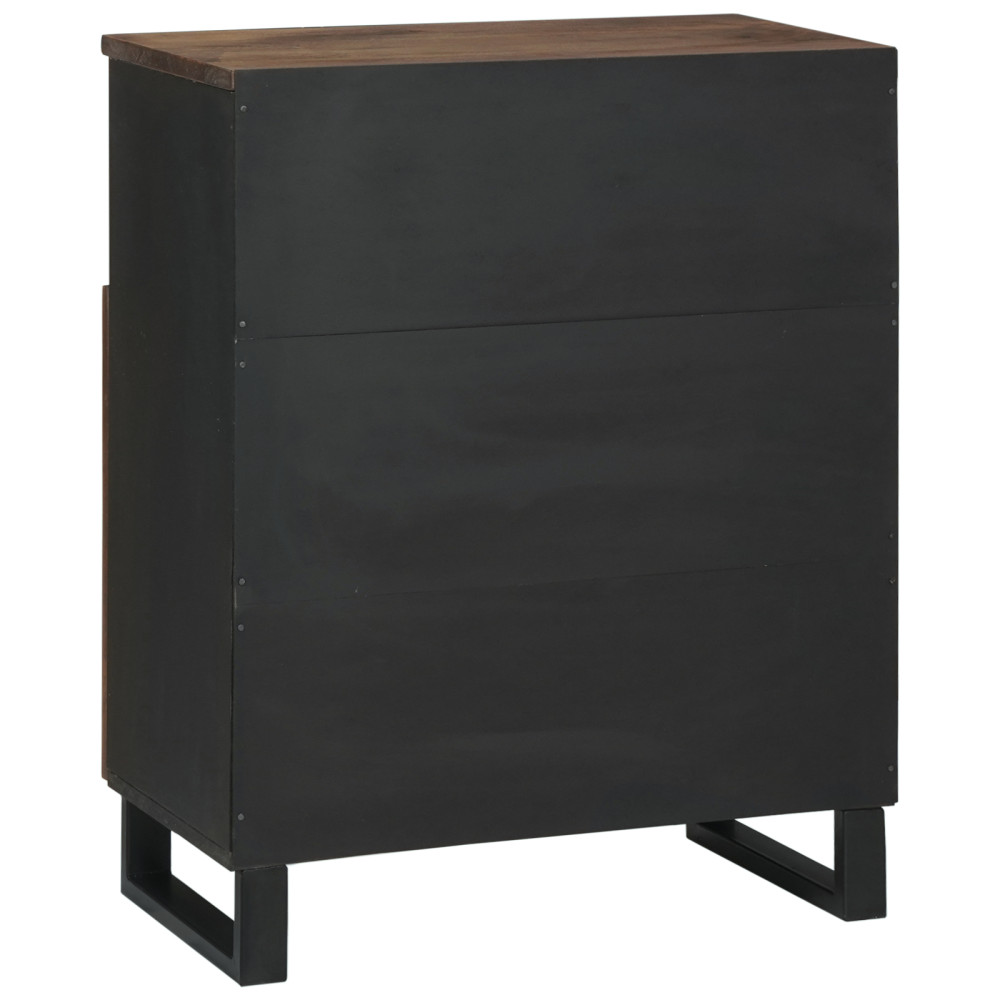 Produktbild för Sideboard med låda Brun 60 x 33 x 75 cm massivt mangoträ