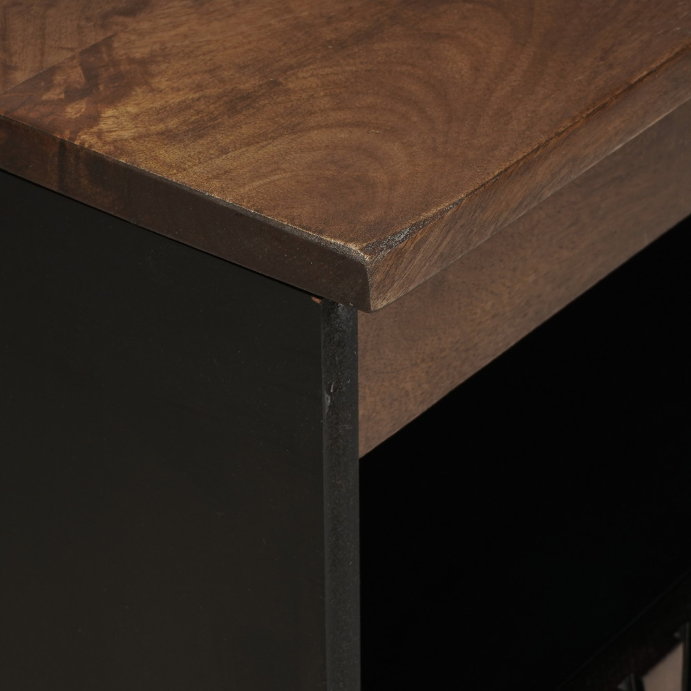 Produktbild för Sideboard med låda Brun 60 x 33 x 75 cm massivt mangoträ