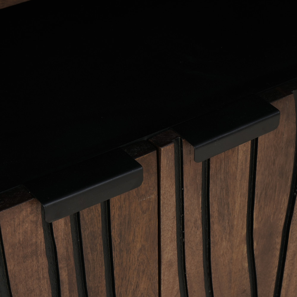 Produktbild för Sideboard med låda Brun 60 x 33 x 75 cm massivt mangoträ