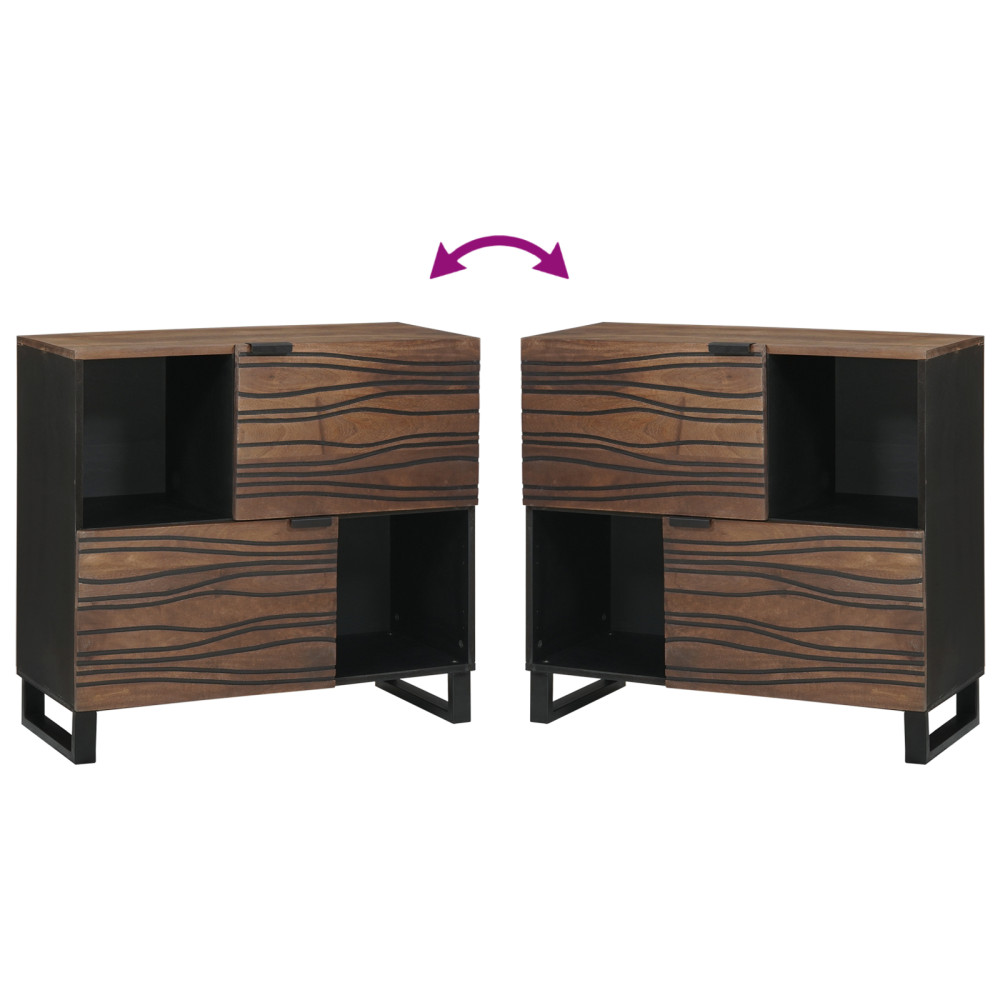 Produktbild för Sideboard Brun 80 x 33 x 75 cm massivt mangoträ