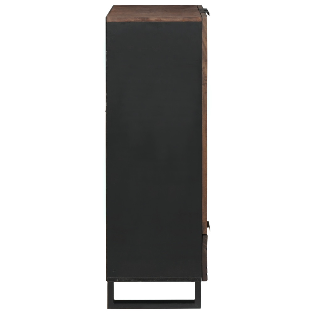 Produktbild för Highboard Brun 60 x 33 x 100 cm massivt mangoträ