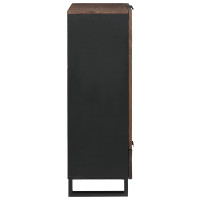 Produktbild för Highboard Brun 60 x 33 x 100 cm massivt mangoträ