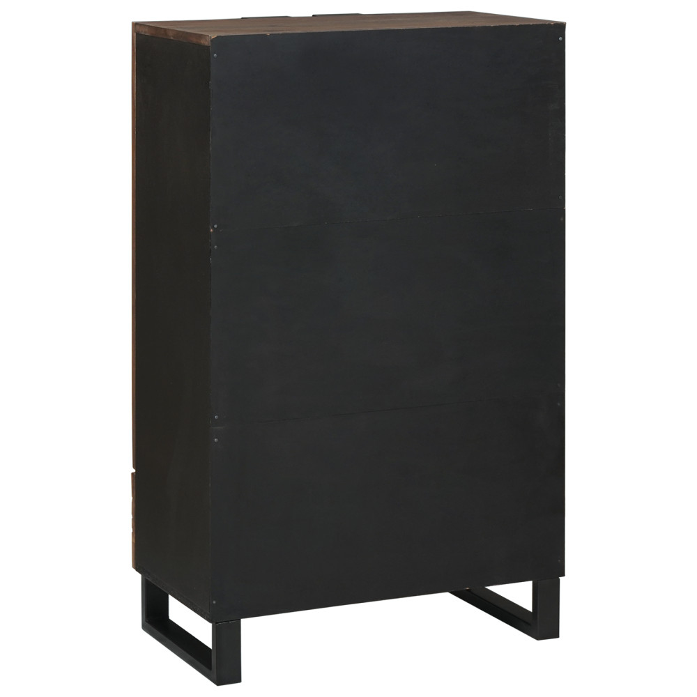Produktbild för Highboard Brun 60 x 33 x 100 cm massivt mangoträ