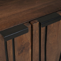 Produktbild för Highboard Brun 60 x 33 x 100 cm massivt mangoträ