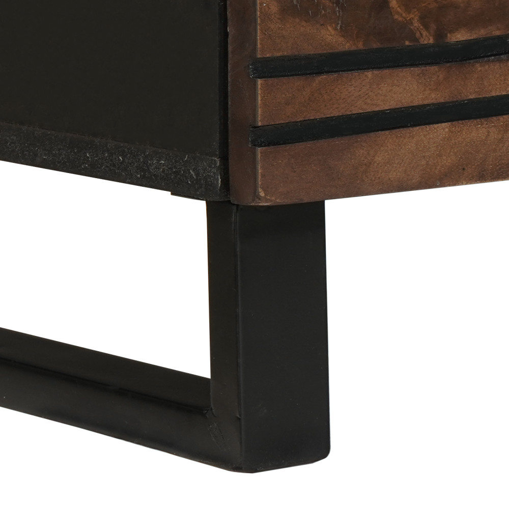 Produktbild för Highboard Brun 60 x 33 x 100 cm massivt mangoträ