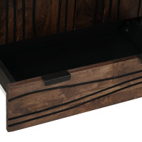 Produktbild för Highboard Brun 60 x 33 x 100 cm massivt mangoträ