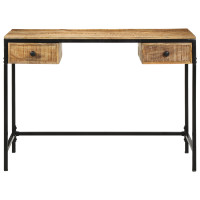 Produktbild för Skrivbord Brun 105 x 50 x 75 cm Massivt Mangoträd och Metall