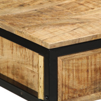 Produktbild för Skrivbord Brun 105 x 50 x 75 cm Massivt Mangoträd och Metall