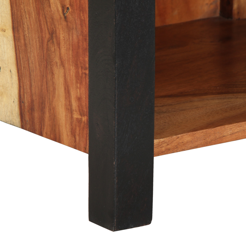 Produktbild för Nattduksbord 2 pcs Brun 40 x 35 x 50 cm Massivt Akaciaträ