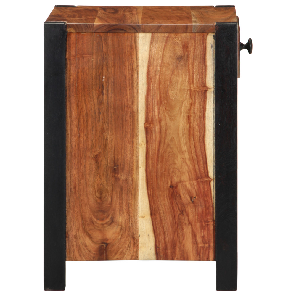 Produktbild för Nattduksbord 2 pcs Brun 40 x 35 x 50 cm Massivt Akaciaträ