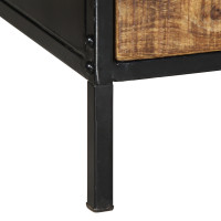 Produktbild för Kaffeebord Brun 90 x 50 x 40 cm Massivt Mangoträd och Metall