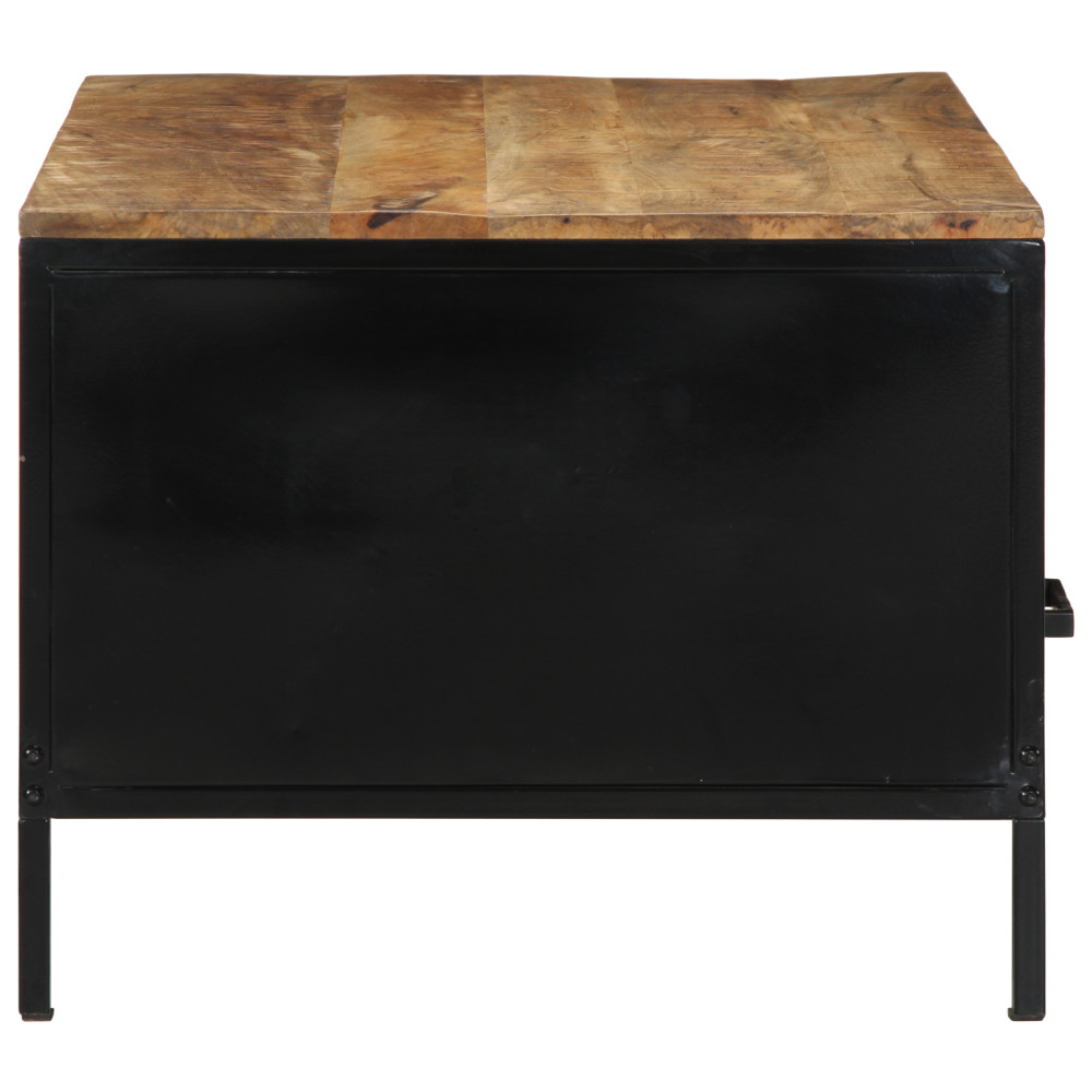 Produktbild för Kaffeebord Brun 90 x 50 x 40 cm Massivt Mangoträd och Metall