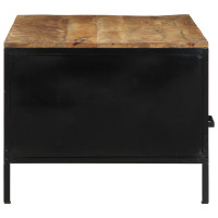 Produktbild för Kaffeebord Brun 90 x 50 x 40 cm Massivt Mangoträd och Metall