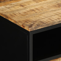 Produktbild för Kaffeebord Brun 90 x 50 x 40 cm Massivt Mangoträd och Metall