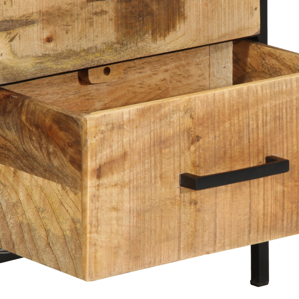 Produktbild för Nattduksbord med låda 2 pcs Brun och svart 40 x 35 x 50 cm