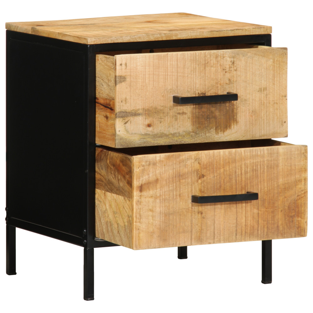 Produktbild för Nattduksbord med låda 2 pcs Brun och svart 40 x 35 x 50 cm