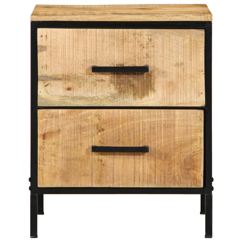 Produktbild för Nattduksbord med låda 2 pcs Brun och svart 40 x 35 x 50 cm