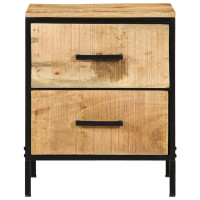Produktbild för Nattduksbord med låda 2 pcs Brun och svart 40 x 35 x 50 cm