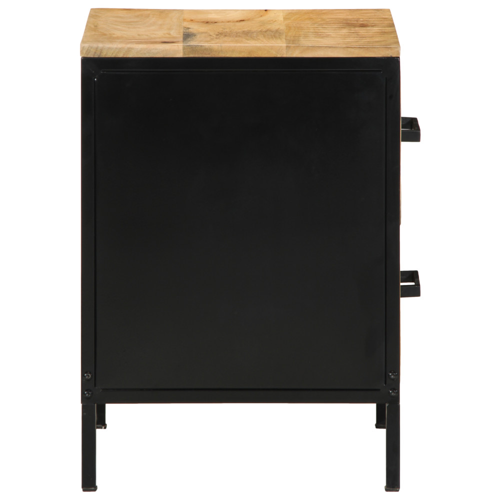 Produktbild för Nattduksbord med låda 2 pcs Brun och svart 40 x 35 x 50 cm