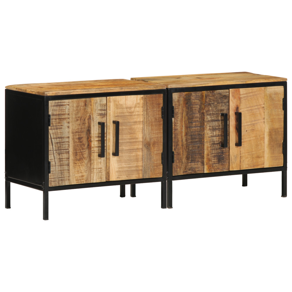 Produktbild för Nattduksbord 2 pcs Brun och svart 50 x 30 x 45 cm