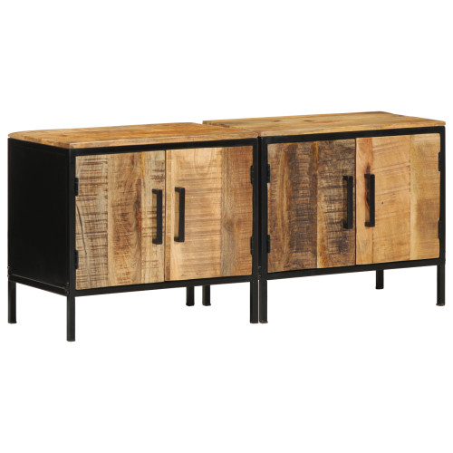 vidaXL Nattduksbord 2 pcs Brun och svart 50 x 30 x 45 cm
