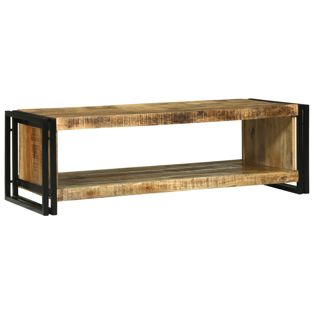 Produktbild för Kaffeebord Brun 120 x 50 x 38 cm Massivt mangoträ