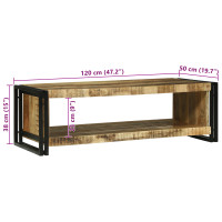 Produktbild för Kaffeebord Brun 120 x 50 x 38 cm Massivt mangoträ