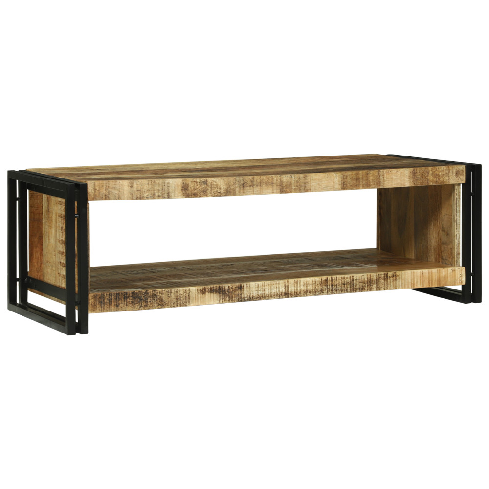 Produktbild för Kaffeebord Brun 120 x 50 x 38 cm Massivt mangoträ