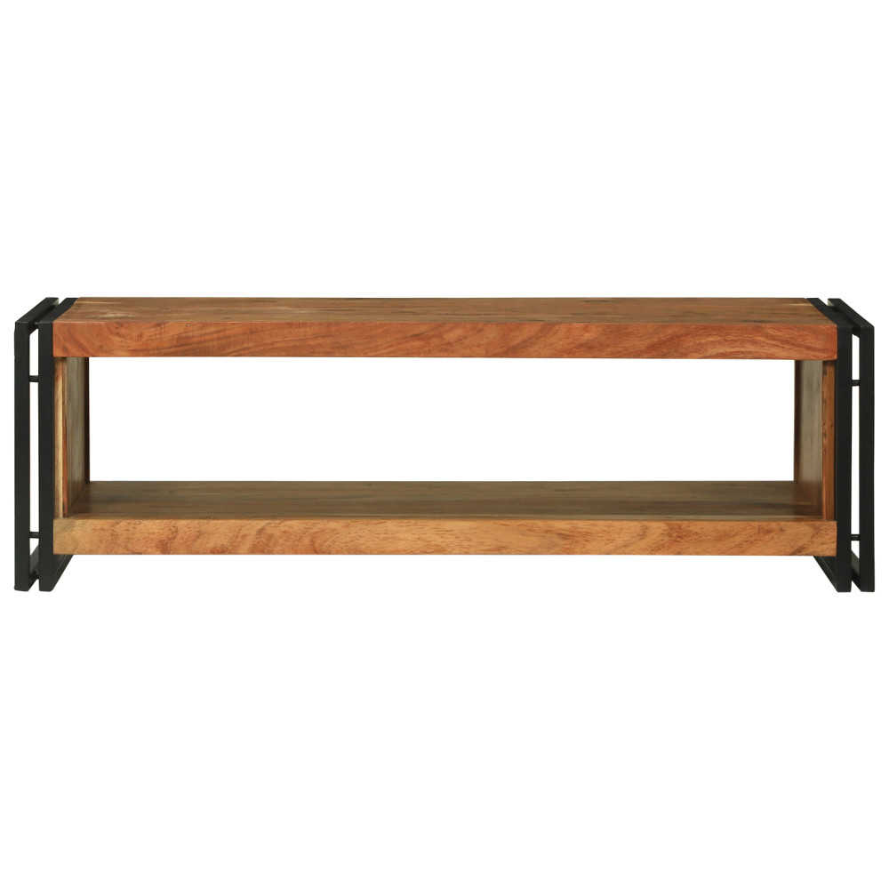 Produktbild för Kaffeebord Brun 120 x 50 x 38 cm Massivt Akaciaträ
