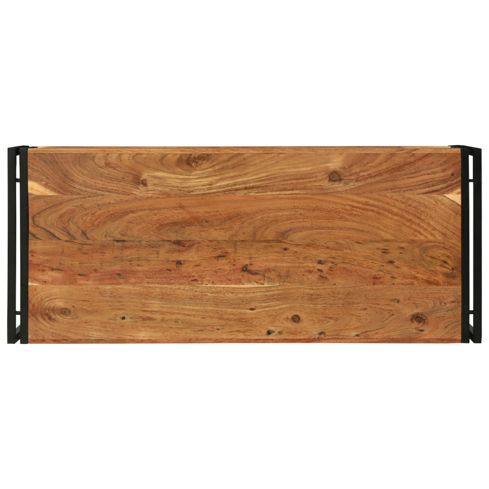 Produktbild för Kaffeebord Brun 120 x 50 x 38 cm Massivt Akaciaträ