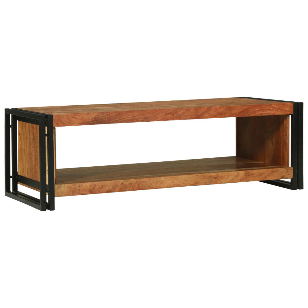 Produktbild för Kaffeebord Brun 120 x 50 x 38 cm Massivt Akaciaträ