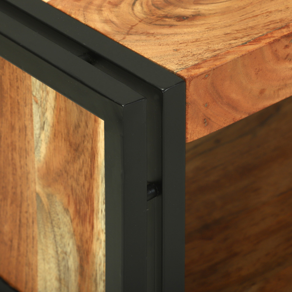 Produktbild för Kaffeebord Brun 120 x 50 x 38 cm Massivt Akaciaträ