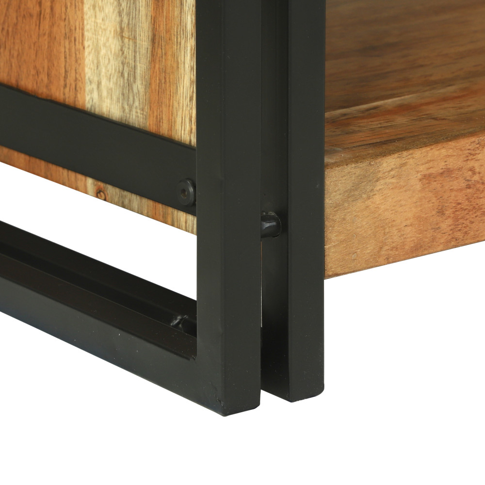 Produktbild för Kaffeebord Brun 120 x 50 x 38 cm Massivt Akaciaträ