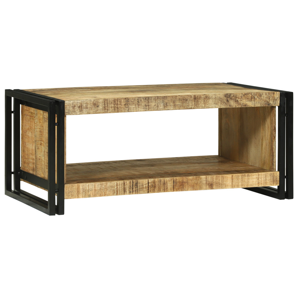 Produktbild för Kaffeebord Brun 90 x 50 x 38 cm Massivt mangoträ