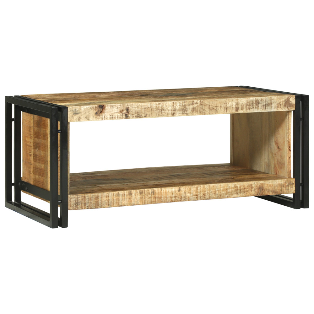 Produktbild för Kaffeebord Brun 90 x 50 x 38 cm Massivt mangoträ