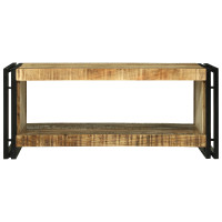 Produktbild för Kaffeebord Brun 90 x 50 x 38 cm Massivt mangoträ